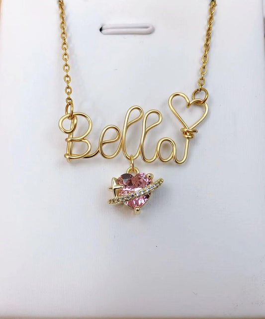 【🔥 HOT 🔥】Handmade Custom Name Necklace with Heart